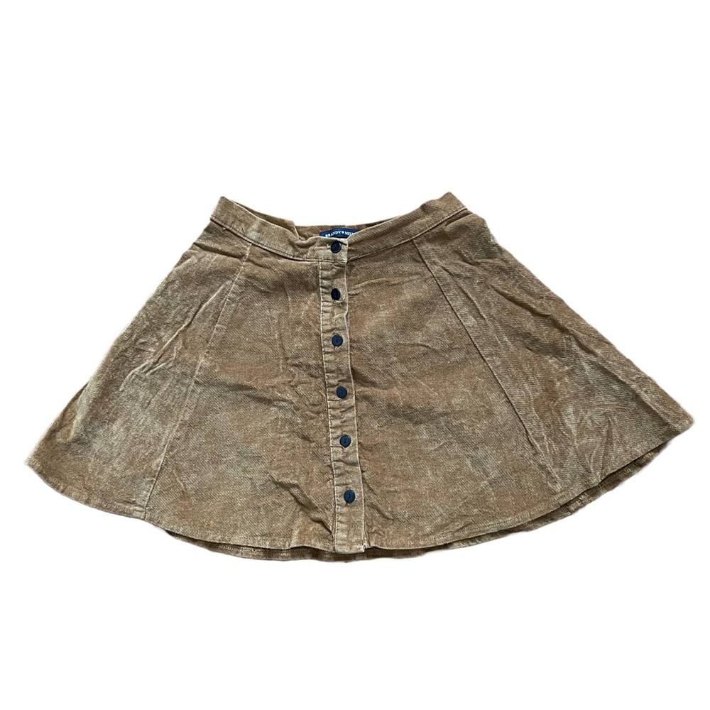 Brandy Melville Button Up Mini Skater Skirt